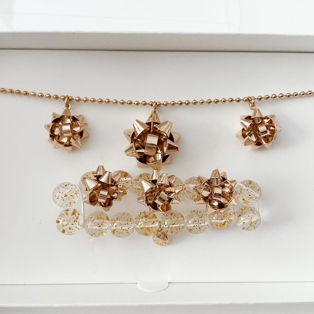 J. Crew Factory Girls' Bow Necklace and Bracelet Set - Picture 3 of 3